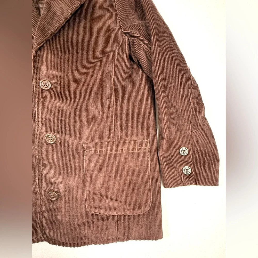 GYMBOREE VINTAGE Boys Brown Corduroy‎ Blazer S 5/6 2009 Classic Jacket Preppy